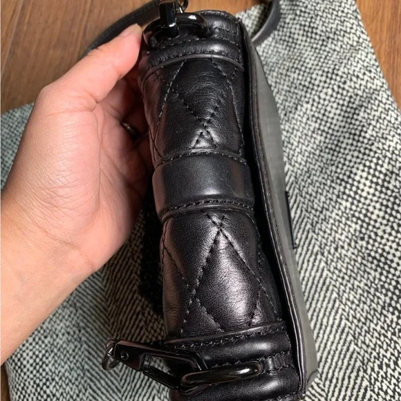 Rebecca Minkoff Mini Black Quilted Leather Crossbody - Picture 4 of 6